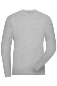 Gri Melanj Uzun Kollu T shirt